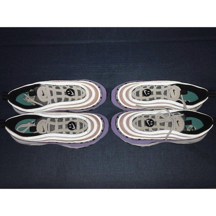 全新 NIKE Air Max 97 Have a Nike Day 紫色 氣墊 微笑 反光 923288-500潮鞋