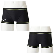 MIZUNO 男款 EXER SUITS 平口泳褲 訓練用 耐穿 N2MB806076 黑X綠【iSport愛運動】