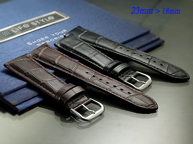 【時間探索】全新 高級特殊規格加厚型錶帶 ( 23mm) 適用 HERMES . ARMANI 各式錶款