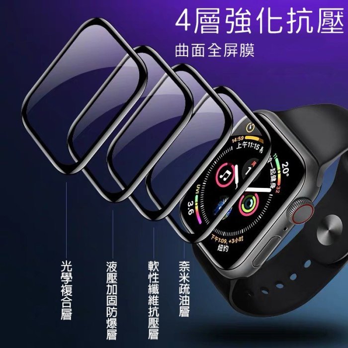 Apple Watch 防爆不破保護貼 螢幕保護貼 適用S9 S8 S7 S6 SE 49 45 44 41 40 mm