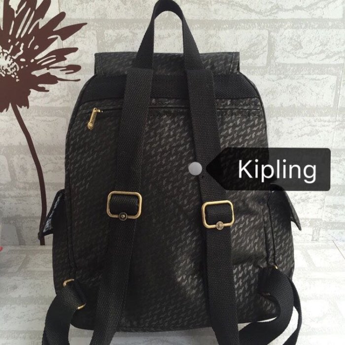 Kipling 猴子包 亞麻黑 多用輕量雙肩後背包 旅行 多夾層 防水 限時優惠