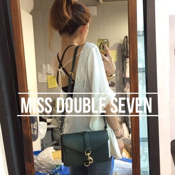 現貨 Rebecca Minkoff Hudson Moto Mini-Forest green森林綠