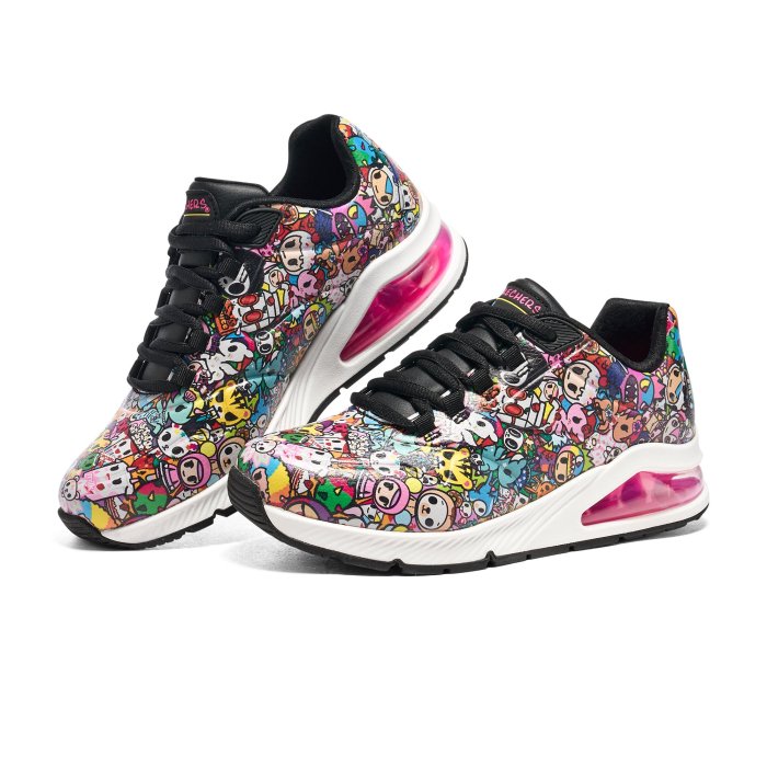 新款 Skechers斯凱奇 女鞋 TokiDoki 聯名款 潮牌時尚 氣墊鞋 休閒鞋 耐磨 緩震 運動鞋 155226