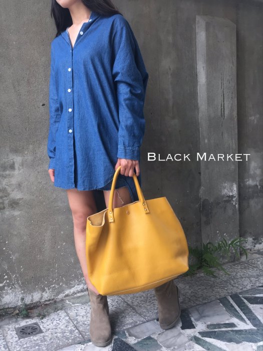 Black Market 韓國ensoen正品 新款女包 真皮軟純色購物包托特包包中包(現貨+預購)