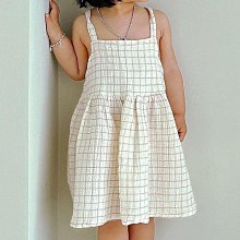XS~XL ♥洋裝(베이지체크) CHURROS-2 24夏季 CHS240507-020『韓爸有衣正韓國童裝』~預購