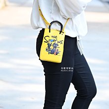 【茱麗葉精品】全新精品 BALENCIAGA 專櫃商品 593826 The Simpsons聯名兩用迷你紙袋包.黃 現貨