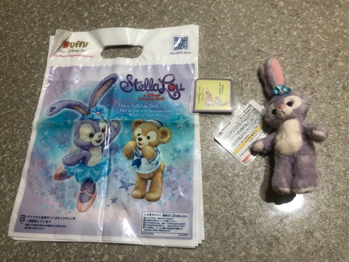 東京海洋迪士尼 DISNEY SEA Duffy 新朋友 史黛拉 StellaLou 兔 站姿吊飾 別針 娃娃 玩偶