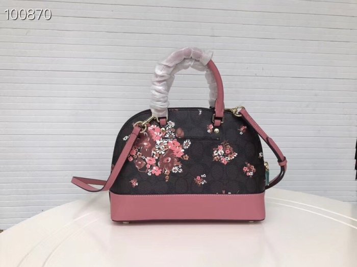 風格 COACH 全新正品 31968 花卉印花女士手提袋 斜肩包 時尚外出貝殼包 兩款可選 全場特價 附購買證明