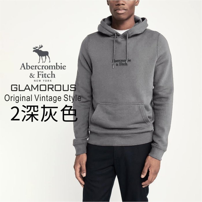 2020"A&F秋冬MENS型男LOGO繡字小落肩保暖薄絨連帽長袖衛衣-4色(HCO.GAP.POLO.)