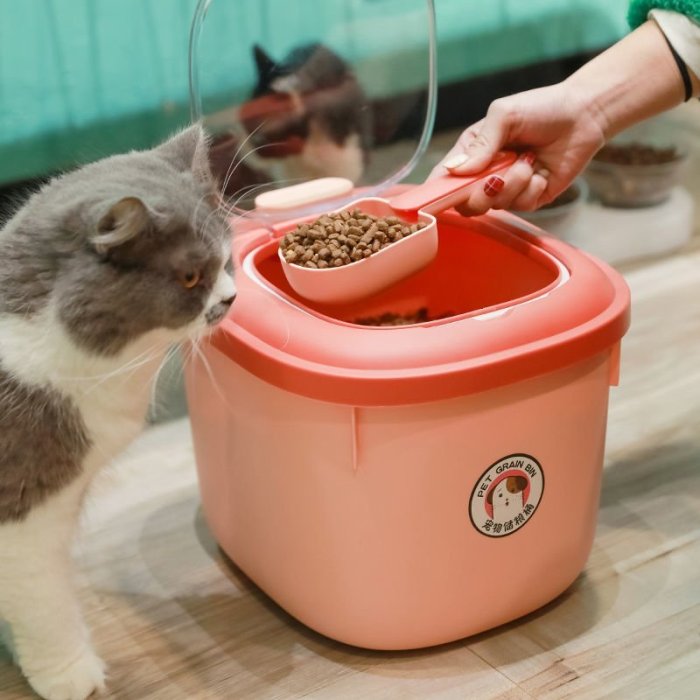 【熱賣下殺】新款多功能寵物糧桶防潮密封家用米桶貓咪儲糧桶狗糧桶可愛儲糧桶