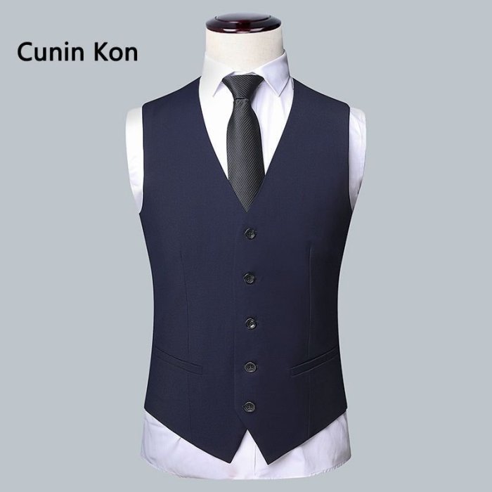 現貨熱銷-Cunin Kon名牌輕奢高檔西服套裝男士西裝結婚三件套廳局風禮服-特價