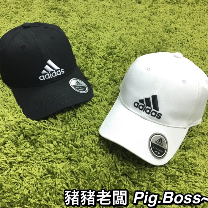 【豬豬老闆】ADIDAS LOGO CAP 刺繡 經典logo 休閒 運動 鴨舌帽 老帽 五色 黑 白 灰 藍 粉