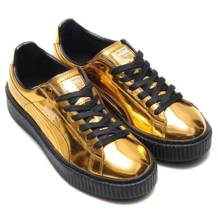 =CodE= PUMA BASKET PLATFORM METALLIC 漆皮增高厚底鞋(金) 362339-04 女