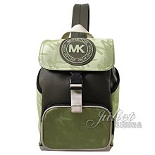 【茱麗葉精品】全新精品 MICHAEL KORS 專櫃商品 KENT 尼龍拼接皮革休閒單肩後背包.綠 現貨