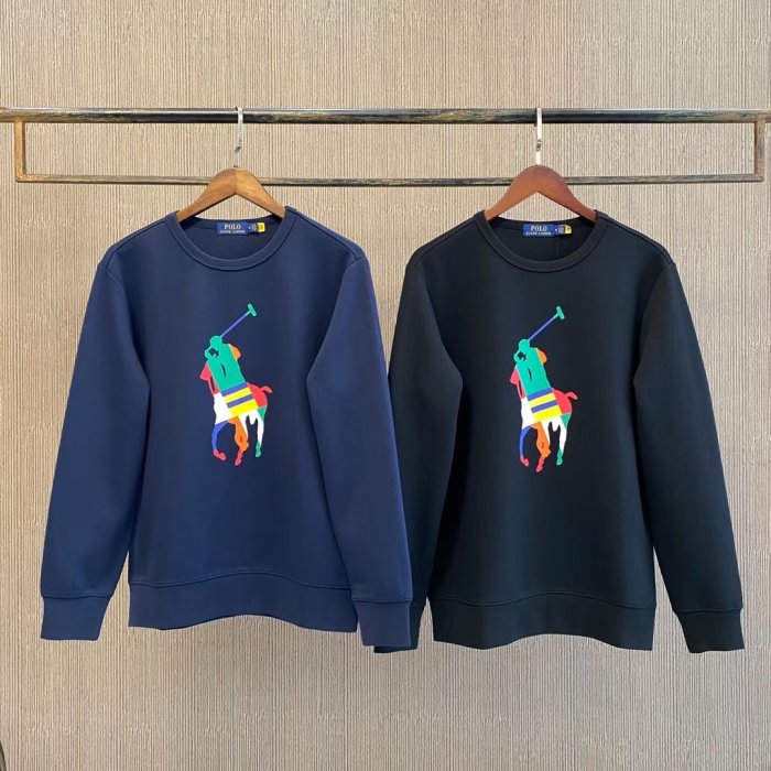 ╭☆包媽子店☆Polo Ralph Lauren 中性款大馬LOGO休閒帽T上衣秋冬款