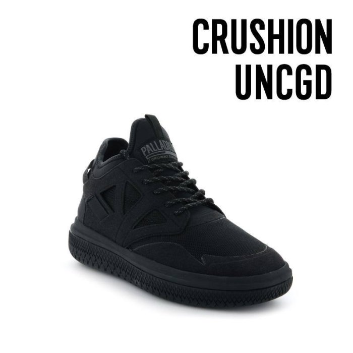 =CodE= PALLADIUM CRUSHION UNCGD 麂皮厚底增高運動靴(全黑)75706-001 軍靴 女