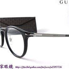 《名家眼鏡》GUCCI 時尚復古金屬鼻墊金屬彈簧鏡腳設計黑色光學膠框GG  1120/F  B2X 【台南成大店 】