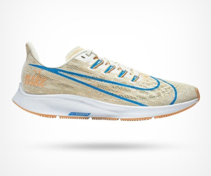 現貨 iShoes正品 Nike Air Zoom Pegasus 36 女鞋 米 藍 慢跑鞋 BV5740-100