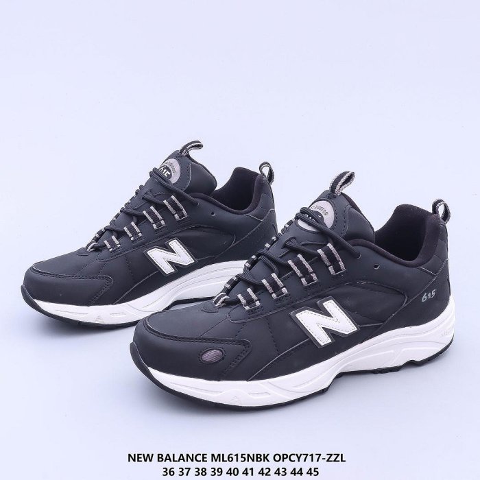 新百倫/New Balance NB ML615系列 男女時尚跑鞋 皮面+透氣網面運動鞋 複古百搭休閒鞋 拼接平底鞋