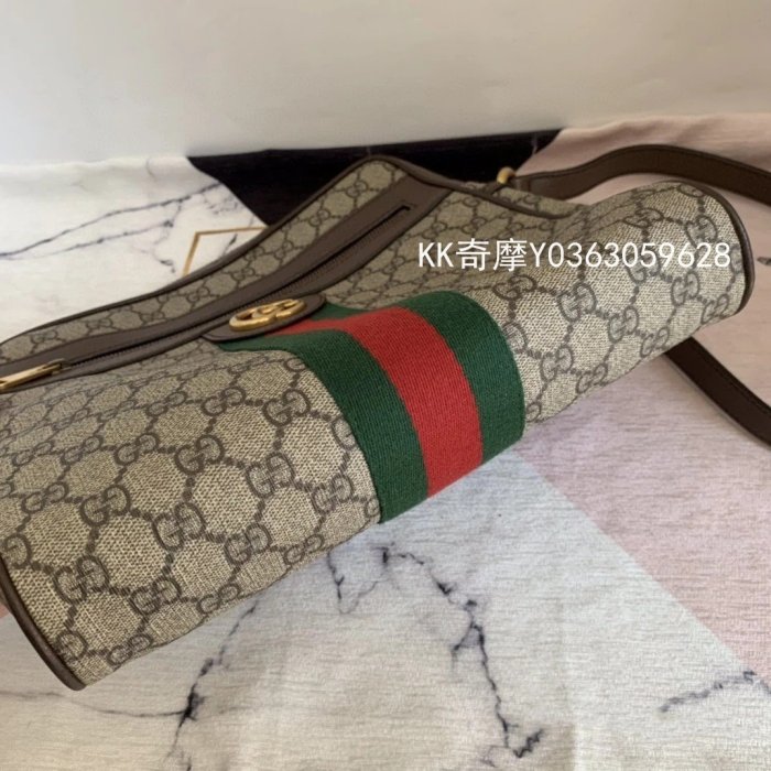 KK二手真品 GUCCI 古馳 GG Ophidia 中號 男士郵差包 斜背包 單肩包 公文包 547934 現貨