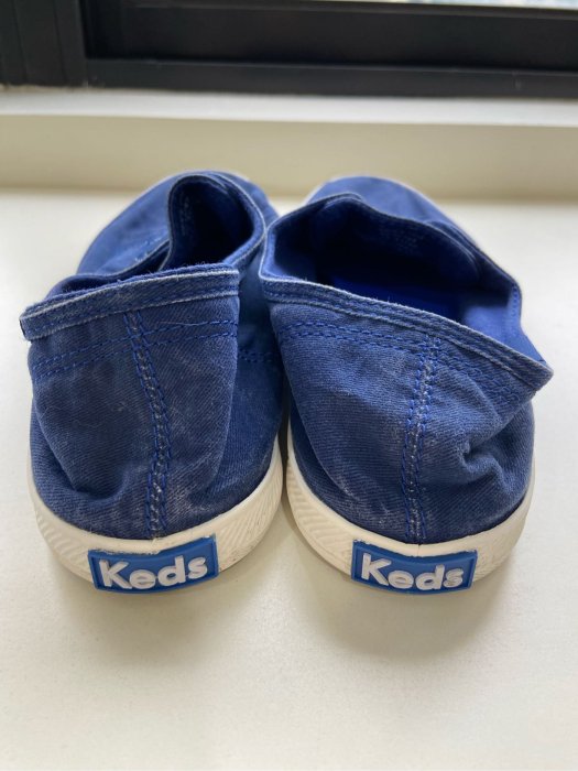 Keds CHILLAX 經典水洗斜紋休閒鞋 牛仔藍色 US10 27公分 無鞋帶懶人鞋款式