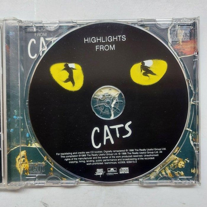 HIGHLIGHTS FROM CATS 貓音樂劇精選 寶麗金發行