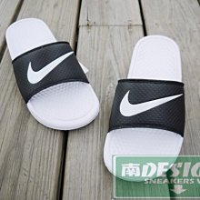 南 ◇男女都有 現 NIKE BENASSI SWOOSH 大LOGO GD 運動拖鞋 黑白 白黑