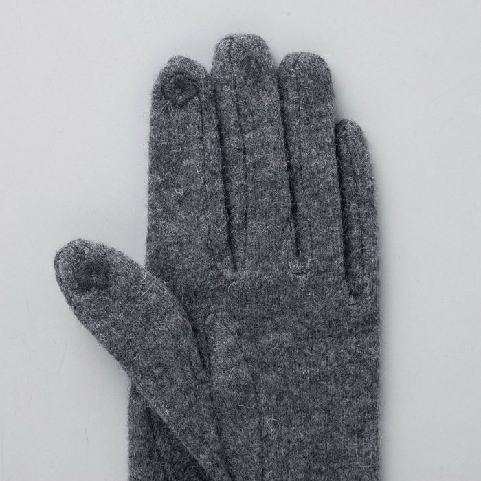 羊毛混紡優雅保暖防風螢幕觸控手套
