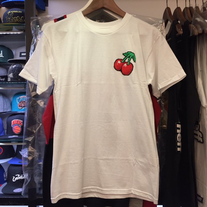 BEETLE NEFF FRESH PICKINGS TEE 新鮮 櫻桃 CHERRY 水果 像素 白 短T TEE L