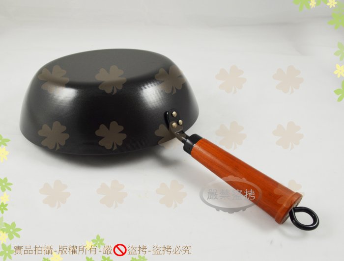 『可加購鍋蓋 台灣製』Quasi佐佐味碳鋼炒鍋24cm SGS合格/IH電磁爐適用/不沾鍋/中華鍋/碳鋼鍋/小炒鍋