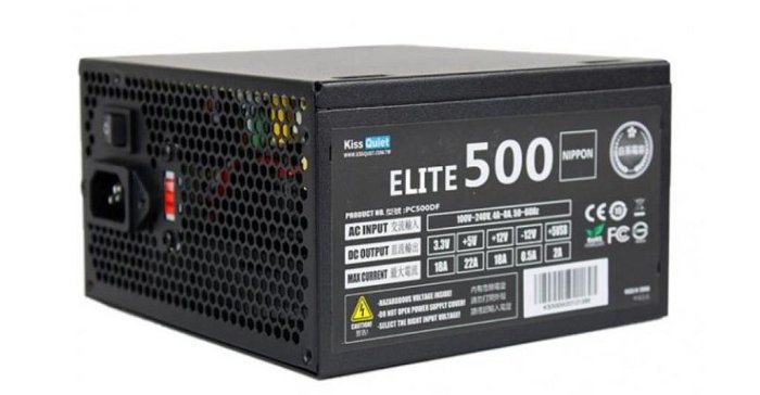 pc 電源供應器 500W 主輸出日系電容 立光 Kiss Quiet Elite POWER