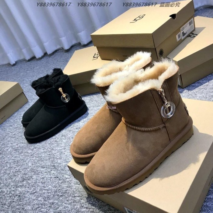 美國代購澳洲 UGG 經典龐克風格 顏色3個性拉鍊潮流保暖靴 雪靴 潮流單品 OUTLET