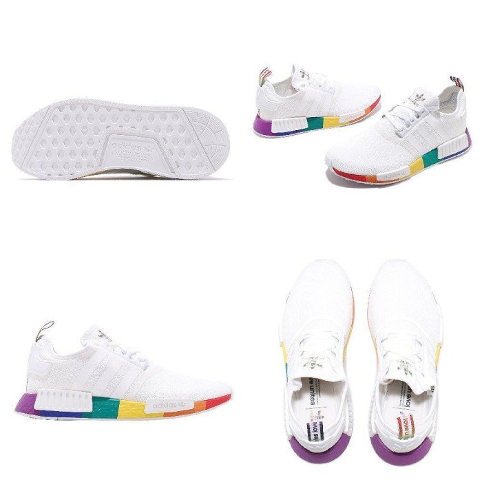 Adidas NMD R1 Pride 2020 FY9024 彩虹拚色 白 拚色