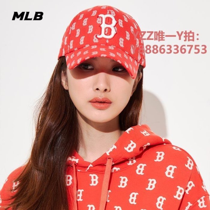 帽子MLB官方 男女帽子復古老花硬頂棒球帽潮明星同款22秋季新款CPFF0-雙喜生活館