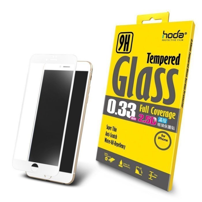 hoda 2.5D 9H鋼化 滿膠滿版 玻璃保護貼 iPhone 6 / 6S 4.7吋 高透光 疏水疏油 高雄可面交