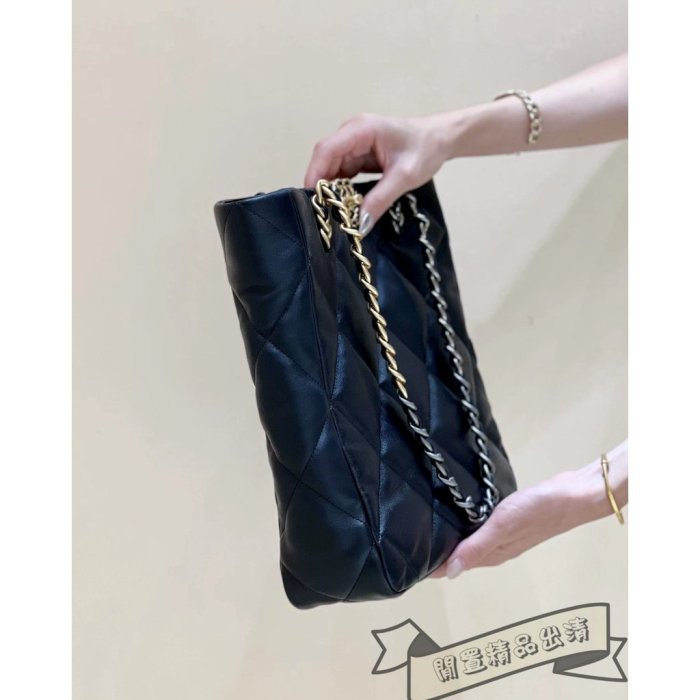 閒置✈二手精品 chanel 香奈兒 19 bag tote 托特包 手提包 單肩包 側背包 AS3519 現貨 免運