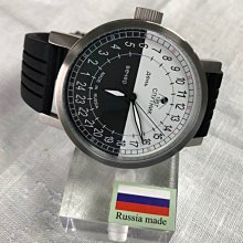 ( 格列布 ) 俄國  " 1957 史波尼克 " 24小時制 " 機械錶 - 黑白系列 ( 50 mm )