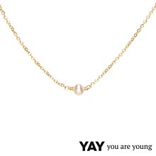 YAY You Are Young 法國品牌Stella 珍珠項鍊 單層款 金色