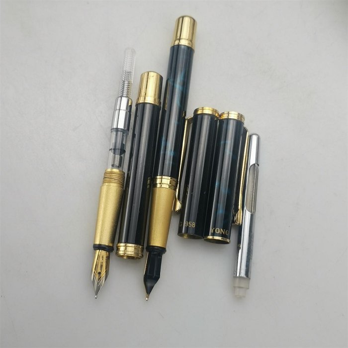 上海永豐大銥1.0mm粗銅桿炫彩國漆鋼筆鋼銥金筆大號包尖送吸墨器