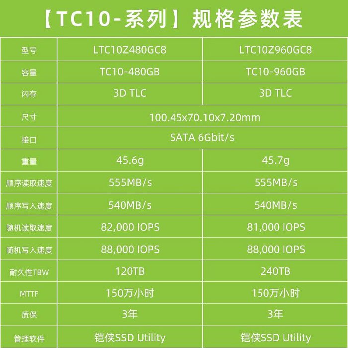 Kioxia鎧俠TC10 480g 960g固態硬碟sata筆電桌機硬碟SSD