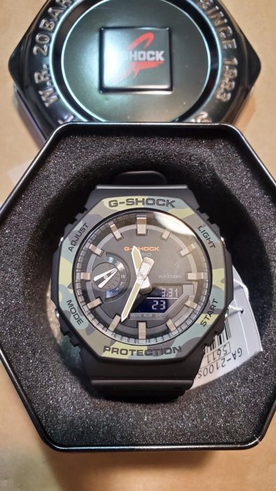 Casio G-Shock  GA-2110SU-3A GA2100
手錶 200米 防水 碳纖維 超薄 雙顯 八角 AP 皇家橡樹 寶格麗 黑迷彩 軍綠 黑色