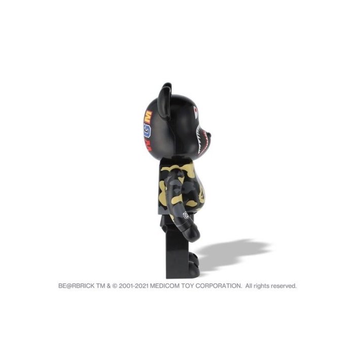 Be@rbrick x BAPE Madison 1000% 紐約限定鯊魚熊聯名迷彩公仔| Yahoo