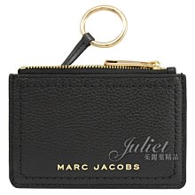 【茱麗葉精品】【全新精品 優惠中】MARC JACOBS 馬克賈伯 專櫃商品 浮雕LOGO證件鑰匙零錢包.黑 現貨