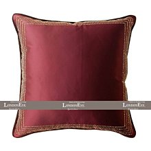 【 LondonEYE 】法夏系列-凱莉 簡練現代XMANHATTANX低調奢華金色立體燙鑽 純手工訂製抱枕套