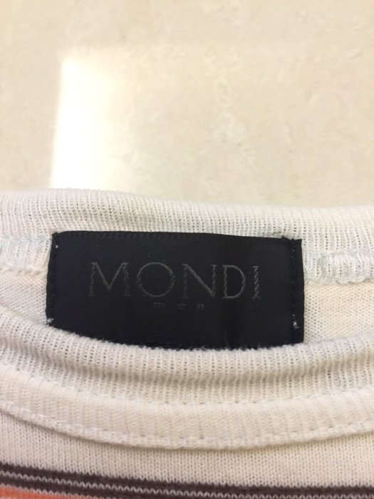 Mondi T-shirt 橫條紋T-shirt 美國品牌Mondi 純棉 葉片圖案 花T-shirt 短袖 男生T-shirt 衣服