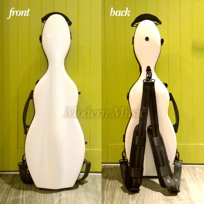 【現代樂器】79折展示品！時尚可樂瓶外型 4/4小提琴盒 白色款 上方提把設計 Violin Case 輕量硬盒