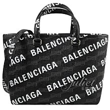 【茱麗葉精品】全新精品 BALENCIAGA 巴黎世家 專櫃商品 702699 Signature 滿版印花手提兩用包.黑 小 預購無現貨