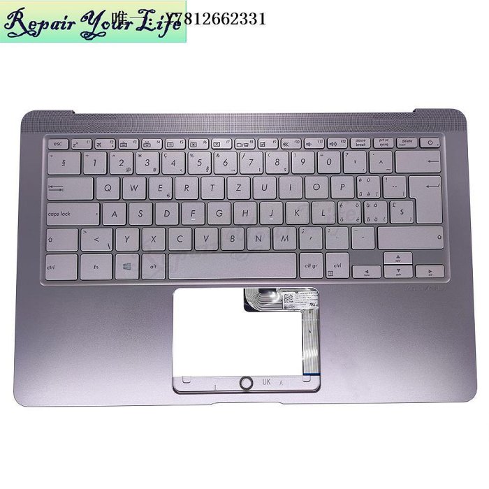 電腦零件全新華碩ASUS UX490UA ZEBOOK UX490 背光 銀灰C殼 筆記本鍵盤 SW筆電配件