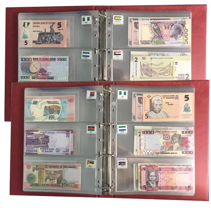 世界外國錢幣貨幣各國錢幣100國100張外幣收藏冊紀念鈔全新禮盒
