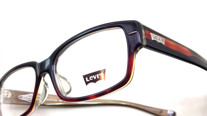 【本閣】LEVIS LS96012 美式光學眼鏡方框 玳瑁漸層雙色復古膠框手工眼鏡造型厚男女 大頭大臉舒適 角矢甚治郎款